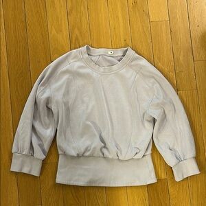 Lululemon Womens Softstreme Ribbed Hem Pullover Sweatshirt Lavender Purple Sz 4